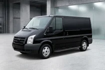 Ford Transit 2000-2014 рр. Бокові пороги Tayga Black (2 шт., алюміній) фото 1
