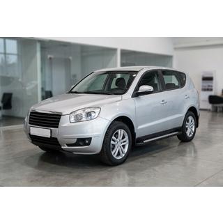 Бокові пороги New Vision Black (2 шт., алюміній) Geely Emgrand X7 2011- рр. фото 1