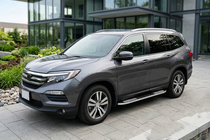 Honda Pilot 2015-2022 рр. Бокові пороги Tayga V2 (2 шт., алюміній) фото 1
