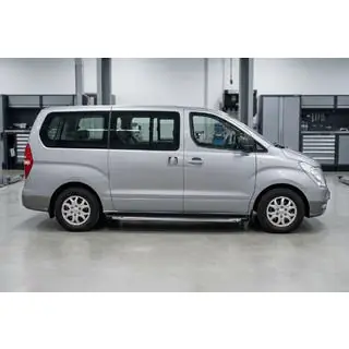Бокові пороги BlackLine (2 шт., алюм.) Hyundai H300, H1, Starex 2008-2020 рр. фото 2