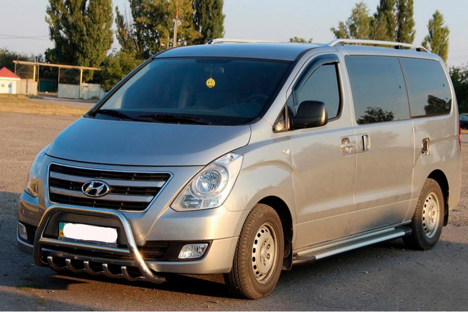 Hyundai H300, H1, Starex 2008-2020 рр. Бокові пороги Line (2 шт., алюм.) Фото 1