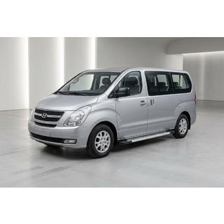 Бокові пороги New Vision Grey (2 шт., алюм.) Hyundai H300, H1, Starex 2008-2020 рр. фото 1