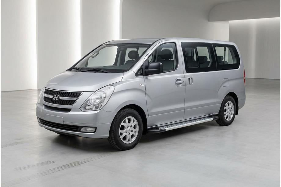Hyundai H300, H1, Starex 2008-2020 рр. Бокові пороги New Vision Grey (2 шт., алюм.) Фото 1
