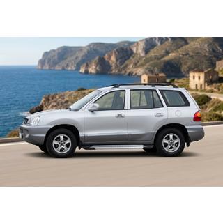 Бокові пороги New Vision Grey (2 шт., алюміній) Hyundai Santa Fe 1 2000-2006 рр. фото 1