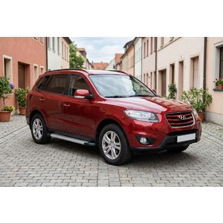 Бокові пороги New Vision Grey (2 шт., алюміній) Hyundai Santa Fe 2 2006-2012 рр. фото 1