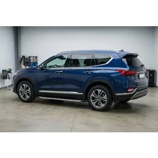 Бокові пороги BlackLine (2 шт., алюміній) Hyundai Santa Fe 4 2018-2023 рр. фото 1