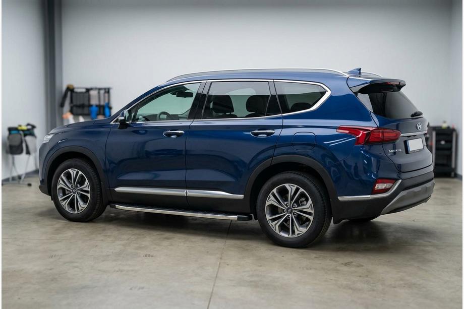 Hyundai Santa Fe 4 2018-2023 рр. Бокові пороги BlackLine (2 шт., алюміній)