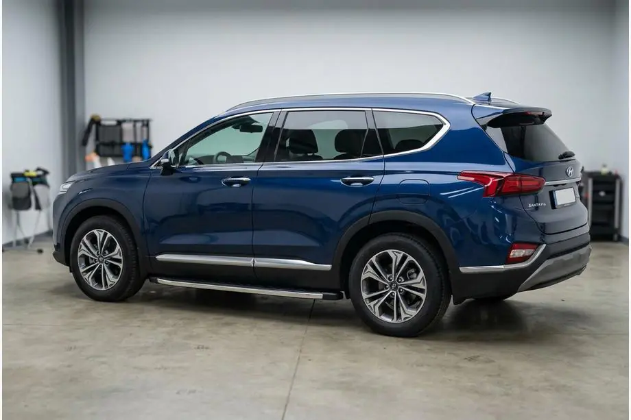 Hyundai Santa Fe 4 2018-2023 рр. Бокові пороги BlackLine (2 шт., алюміній)