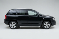 Jeep Compass 2006-2016 рр. Бокові пороги BlackLine (2 шт., алюміній) фото 1