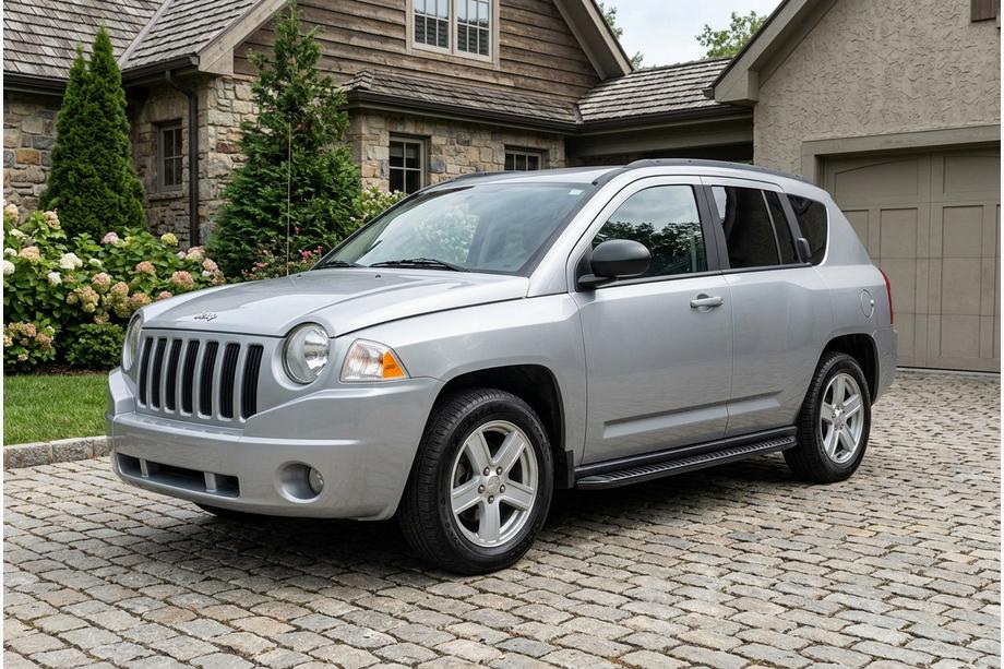 Jeep Compass 2006-2016 рр. Бокові пороги Tayga Black (2 шт., алюміній) Фото 1