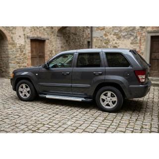Бокові пороги New Vision Grey (2 шт., алюміній) Jeep Grand Cherokee WK 2004-2010 рр. фото 1