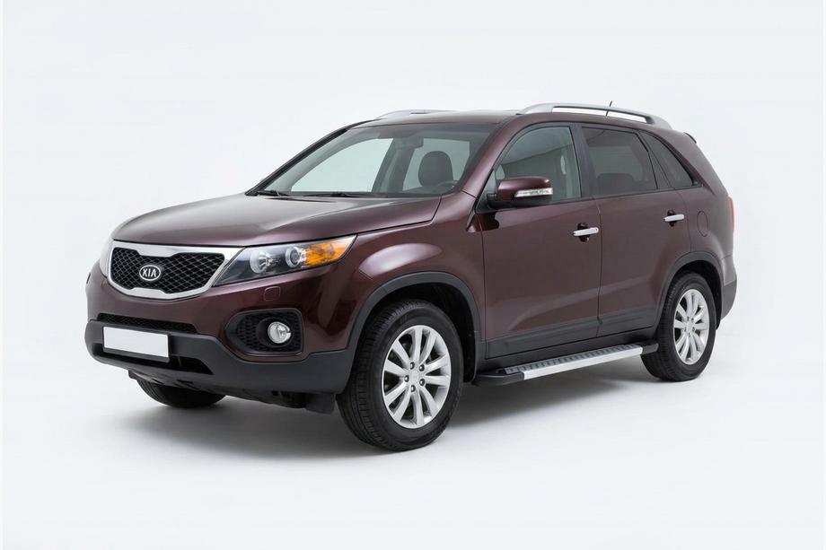 Kia Sorento II XM 2009-2014 рр. Бокові пороги New Vision Grey (2 шт., алюміній) Фото 1