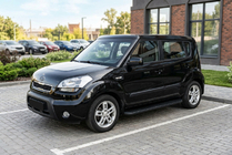 Kia Soul I 2008-2013 рр. Бокові пороги Tayga Black (2 шт., алюміній) фото 1