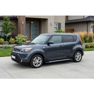 Бокові пороги New Vision Black (2 шт, алюміній) Kia Soul II 2013-2018 рр. фото 1