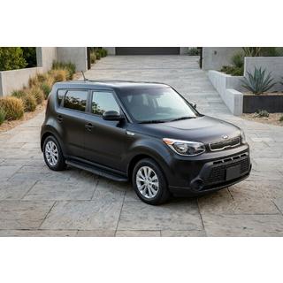 Бокові пороги Tayga Black (2 шт., алюміній) Kia Soul II 2013-2018 рр. фото 1