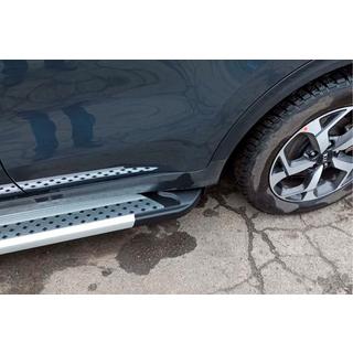 Бокові пороги New Vision Grey (2 шт., алюміній) Kia Sportage 2015-2021 рр. фото 3