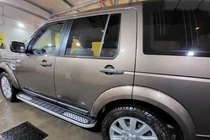 Land Rover Discovery IV 2009-2017 рр. Бокові пороги Tayga V2 (2 шт., алюміній) фото 4