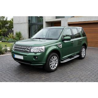 Бокові пороги Tayga V2 (2 шт., алюміній) Land Rover Freelander II 2006-2014 рр. фото 1