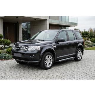 Бокові пороги New Vision Black (2 шт, алюміній) Land Rover Freelander II 2006-2014 рр. фото 1