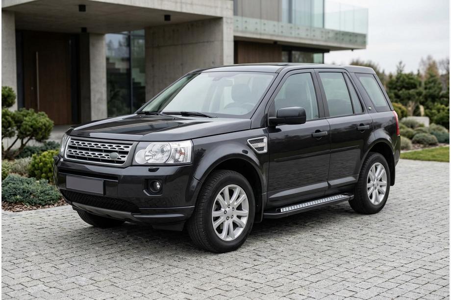 Land Rover Freelander II 2006-2014 рр. Бокові пороги New Vision Black (2 шт, алюміній) Фото 1