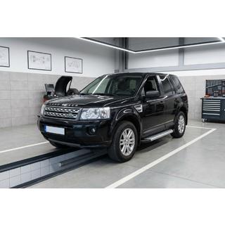 Бокові пороги New Vision Grey (2 шт, алюміній) Land Rover Freelander II 2006-2014 рр. фото 1