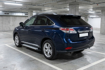 Lexus RX 2009-2015 рр. Бокові пороги Allmond Grey (2 шт, алюміній) фото 1