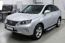Lexus RX 2009-2015 рр. Бокові пороги Line (2 шт, алюміній) фото 1