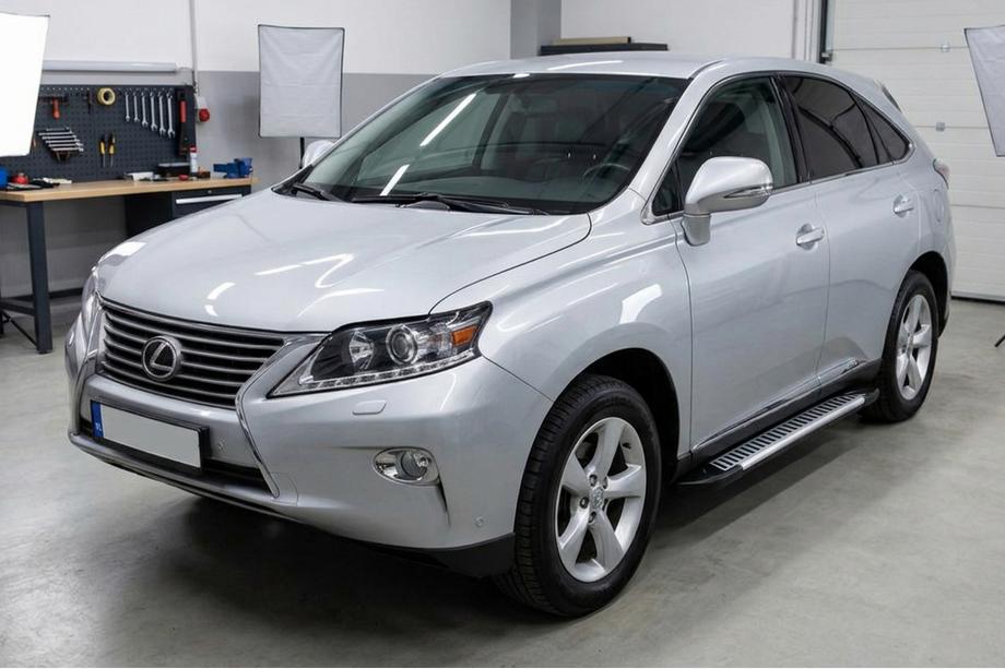 Lexus RX 2009-2015 рр. Бокові пороги Line (2 шт, алюміній) Image