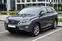 Lexus RX 2009-2015 рр. Бокові пороги RedLine Black (2 шт, алюміній) фото 1