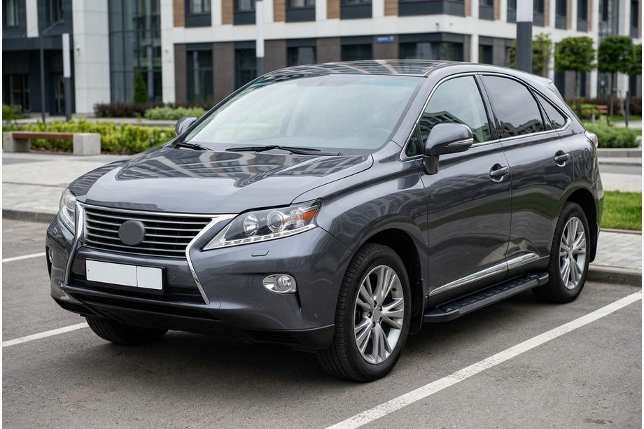 Lexus RX 2009-2015 рр. Бокові пороги RedLine Black (2 шт, алюміній) Image