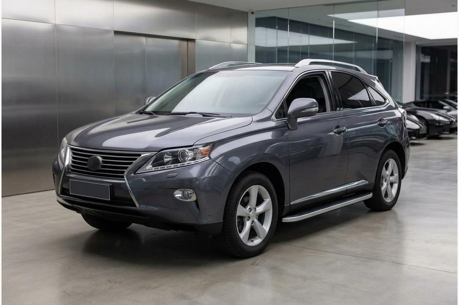 Lexus RX 2009-2015 рр. Бокові пороги Tayga Grey (2 шт, алюміній) Image
