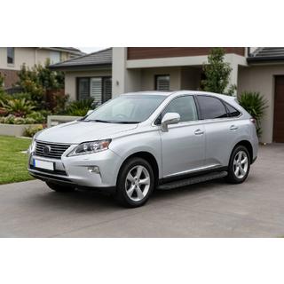 Бокові пороги Tayga Black (2 шт, алюміній) Lexus RX 2009-2015 рр. фото 1
