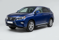 Lexus RX 2009-2015 рр. Бокові пороги New Vision Black (2 шт, алюміній) фото 1