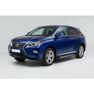 Бокові пороги New Vision Black (2 шт, алюміній) Lexus RX 2009-2015 рр. фото 1