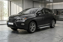 Lexus RX 2009-2015 рр. Бокові пороги New Vision Grey (2 шт, алюміній) фото 1