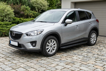 Mazda CX-5 2012-2017 рр. Бокові пороги Tayga Black (2 шт., алюміній) фото 1