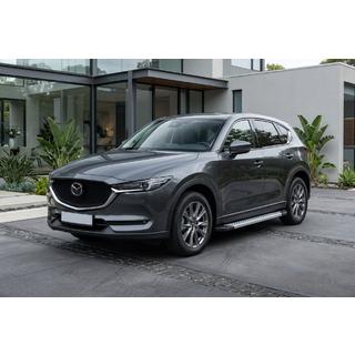 Бокові пороги New Vision Grey (2 шт., алюміній) Mazda CX-5 2017-2025 рр. фото 1