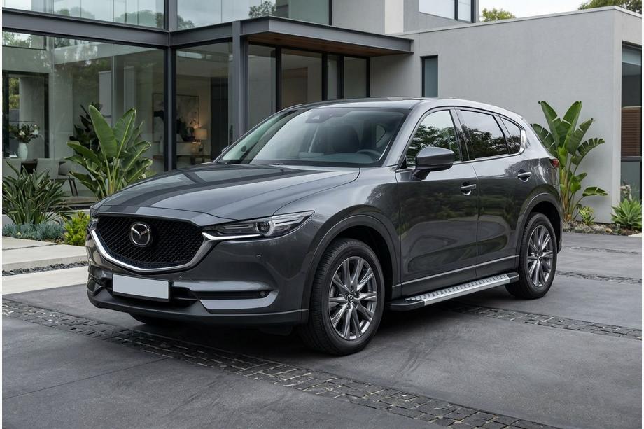 Mazda CX-5 2017-2025 рр. Бокові пороги New Vision Grey (2 шт., алюміній) Фото 1