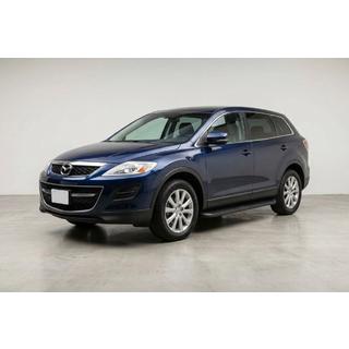 Бокові пороги Tayga Black (2 шт., алюміній) Mazda CX-9 2007-2016 рр. фото 1