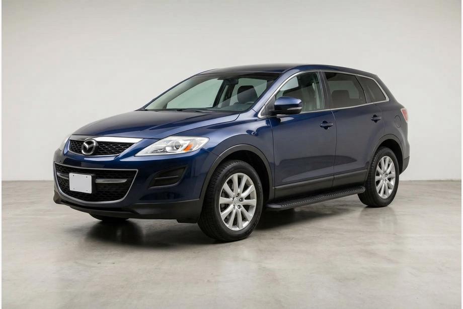 Mazda CX-9 2007-2016 рр. Бокові пороги Tayga Black (2 шт., алюміній) Image