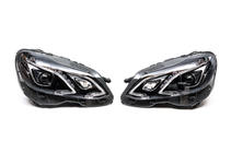 Mercedes E-class W212 2009-2016 рр. Передні фари (2 шт., рестайлінг, з блоками) фото 10
