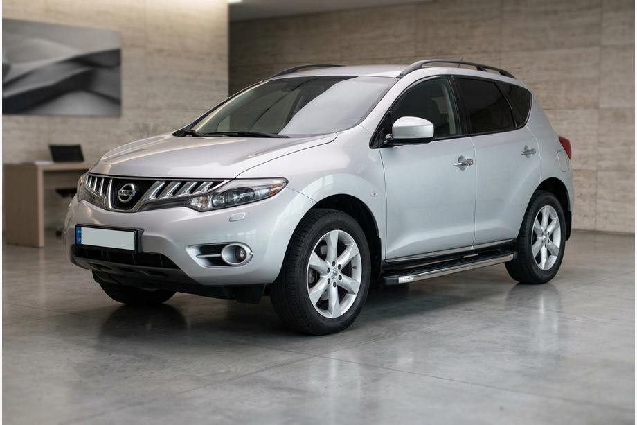Nissan Murano 2008-2014 рр. Бокові пороги BlackLine (2 шт., алюм.) Фото 1