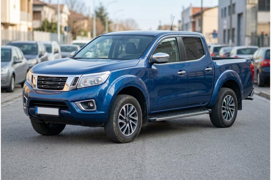 Nissan Navara/NP300 2016- рр. Бокові пороги BlackLine (2 шт., алюм.) Фото 1