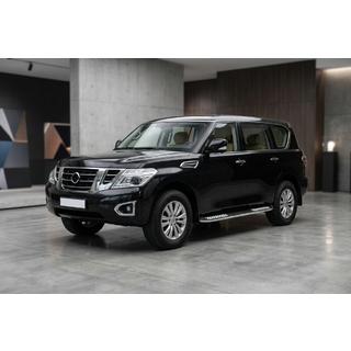 Бокові пороги Tayga V2 (2 шт., алюміній) Nissan Patrol Y62 2010-2024 рр. фото 1