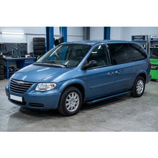 Бокові пороги Maya Blue (2 шт., алюміній) Chrysler Voyager 2001-2007 рр. фото 1
