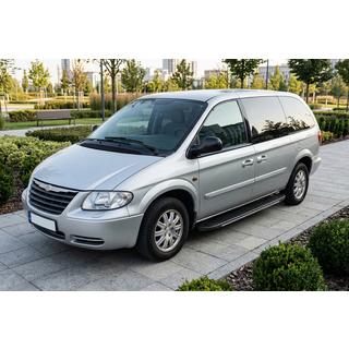 Бокові пороги Bosphorus Grey (2 шт., алюміній) Chrysler Voyager 2001-2007 рр. фото 1