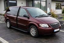 Chrysler Voyager 2001-2007 рр. Бокові пороги Bosphorus Black (2 шт., алюміній) фото 1
