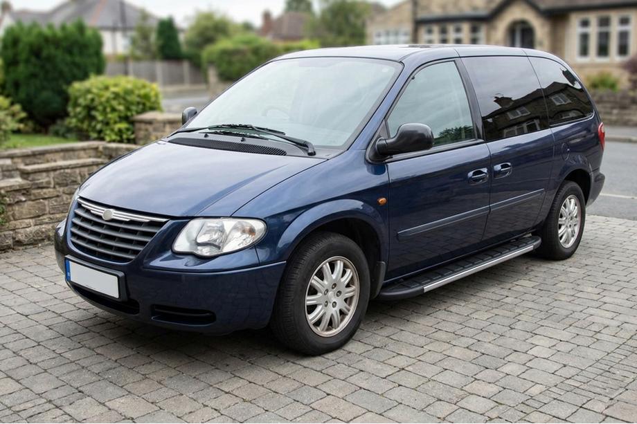 Chrysler Voyager 2001-2007 рр. Бокові пороги Duru (2 шт., алюміній) Image