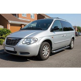 Бокові пороги Maydos V1 (2 шт., алюміній) Chrysler Voyager 2001-2007 рр. фото 1