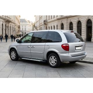Бокові пороги Line (2 шт., алюміній) Chrysler Voyager 2001-2007 рр. фото 1